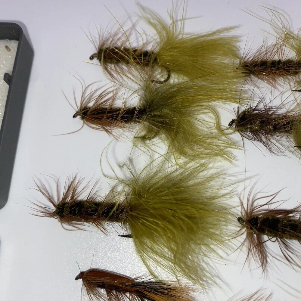 Vintage Fishing Lure Lot Caddis Caddisfly Mayfly Bug Feather Scientific Anglers